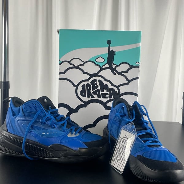 J.Cole Puma RS-Dreamer Mid Size 10.5 Royal Black Basketball Shoes