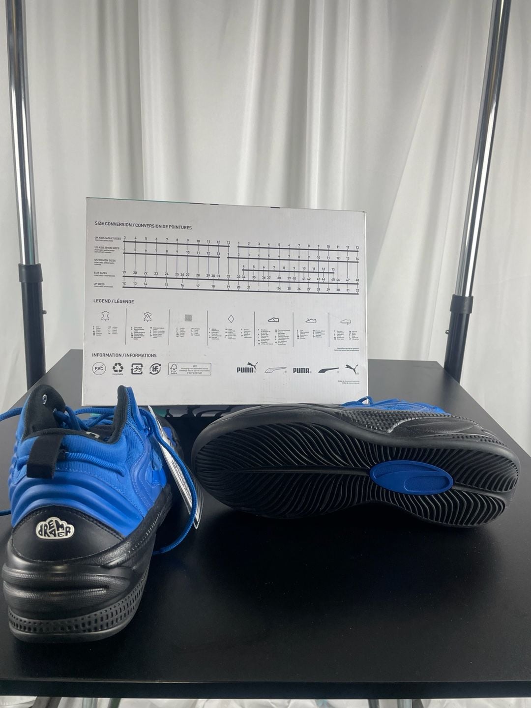 J.Cole Puma RS-Dreamer Mid Size 10.5 Royal Black Basketball Shoes 3