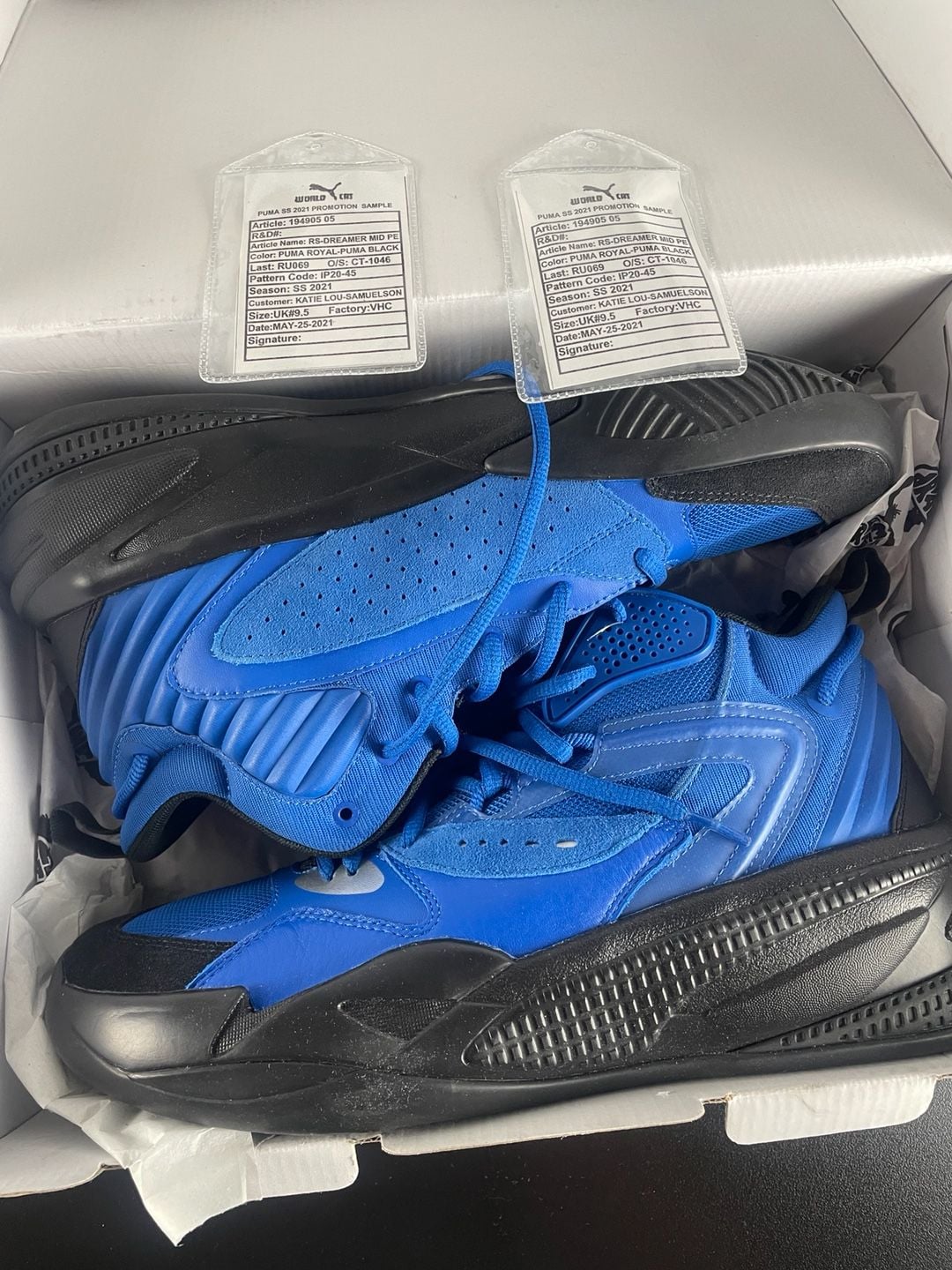 J.Cole Puma RS-Dreamer Mid Size 10.5 Royal Black Basketball Shoes 8