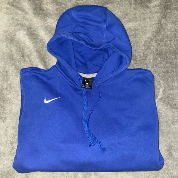Nike Club Fleece Hoodie Size L Blue White