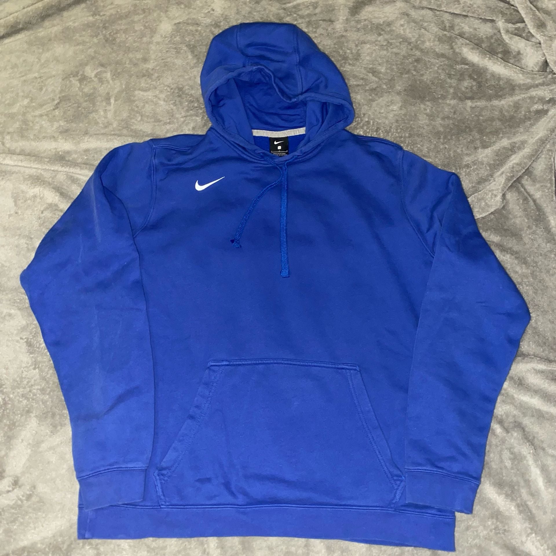 Nike Club Fleece Hoodie Size L Blue White 3
