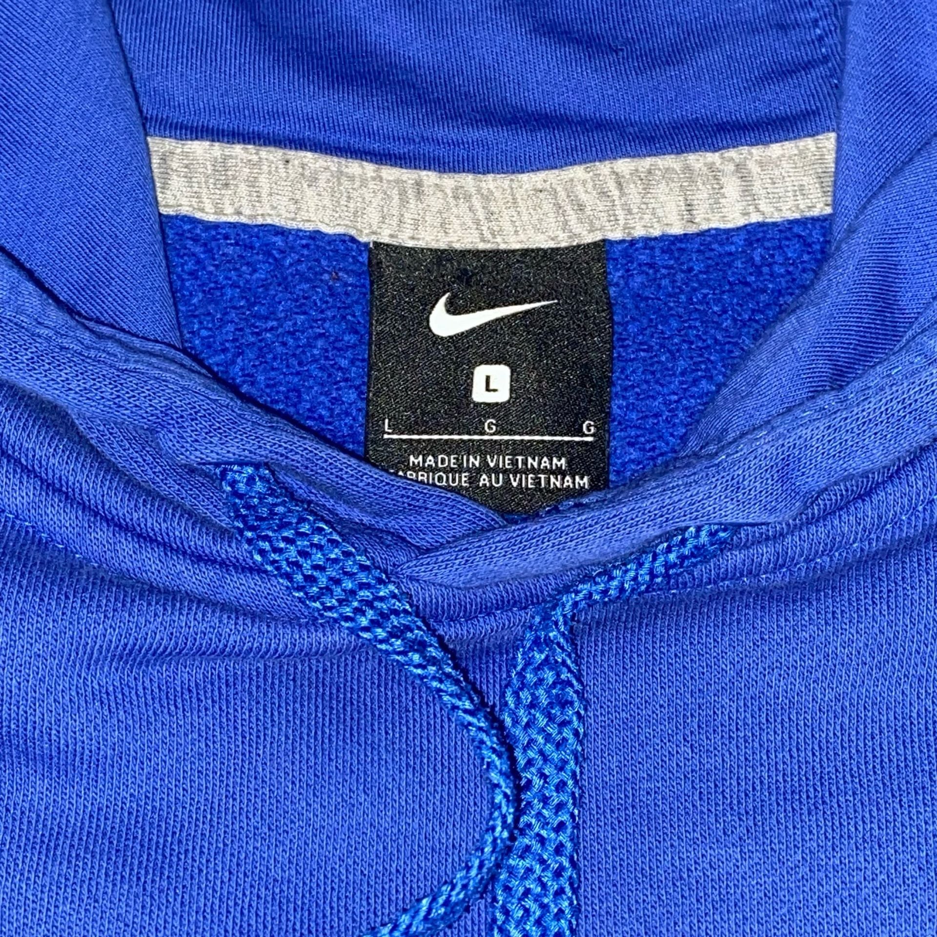 Nike Club Fleece Hoodie Size L Blue White 5