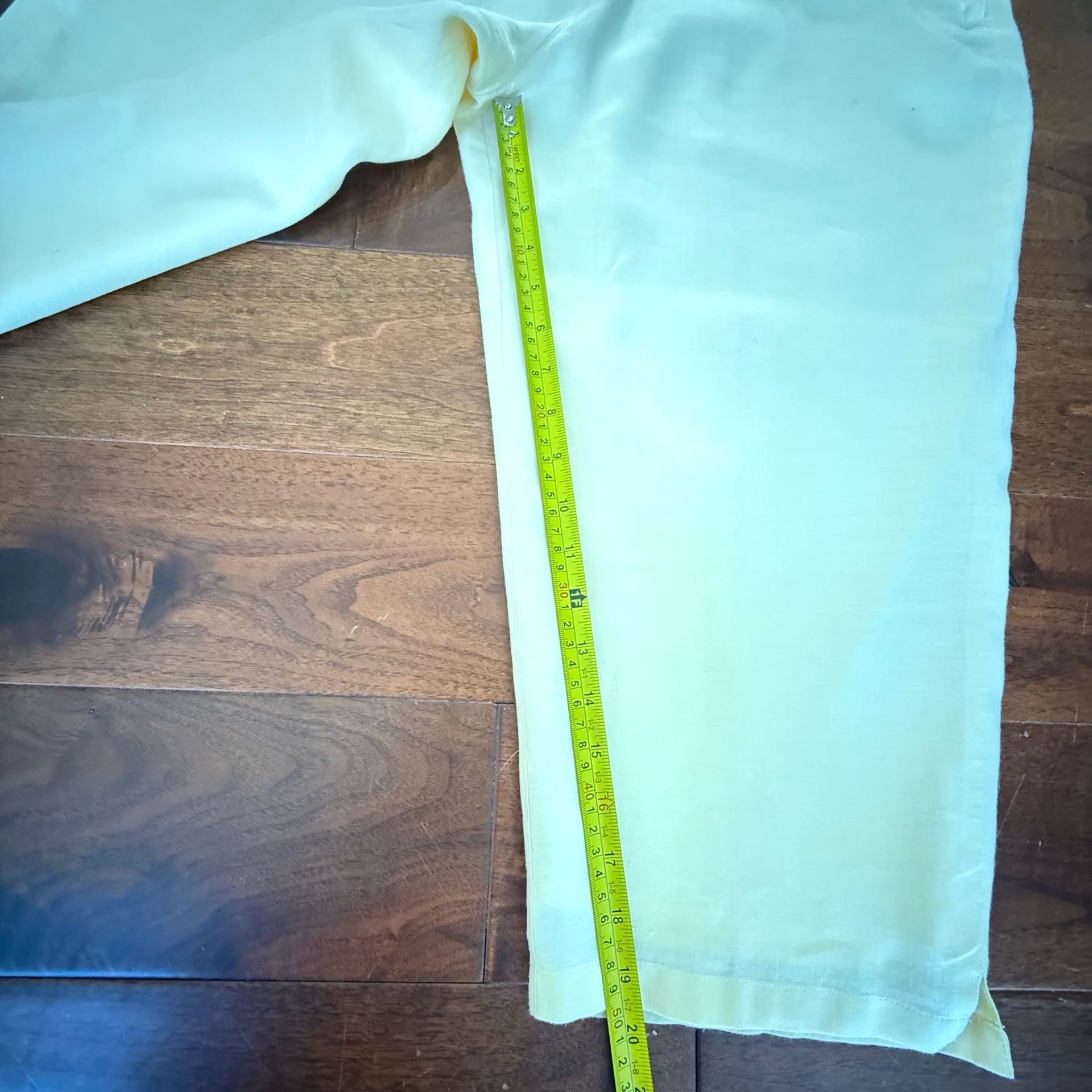 Giorgiana by Naji 100% Linen Capri Pants Size L Yellow 5