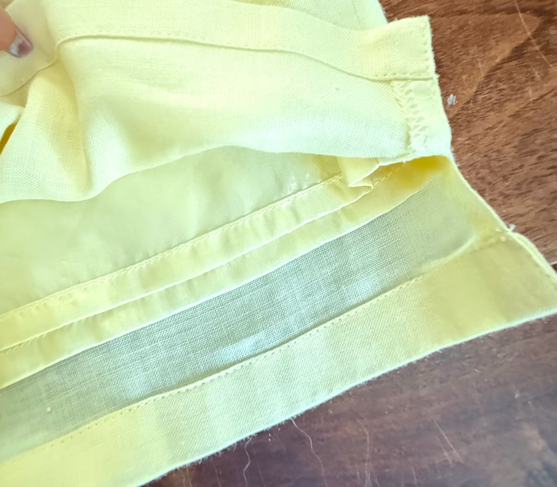 Giorgiana by Naji 100% Linen Capri Pants Size L Yellow 6