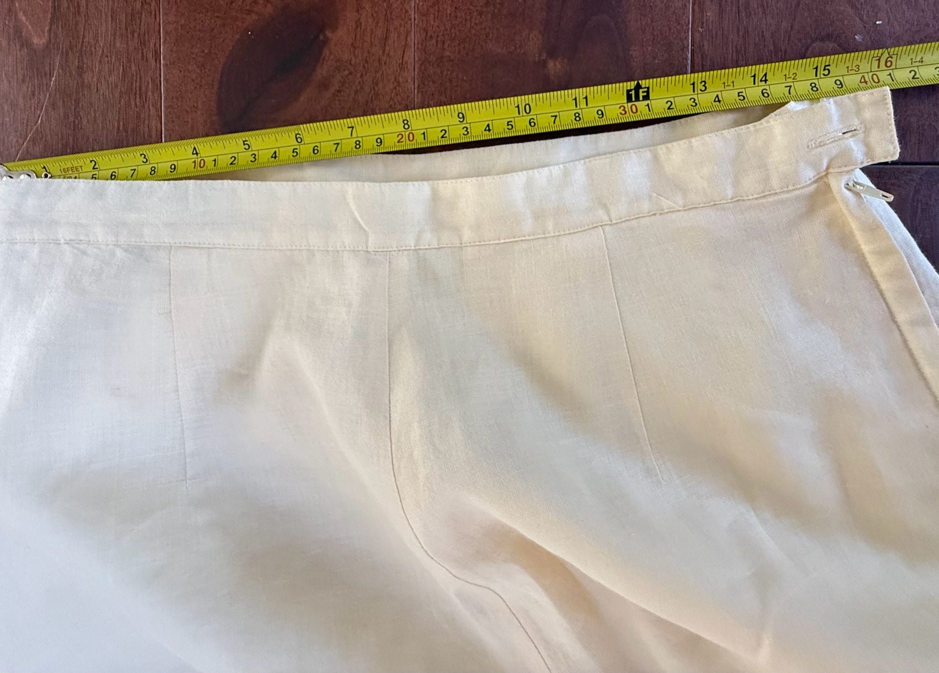 Giorgiana by Naji 100% Linen Capri Pants Size L Yellow 7