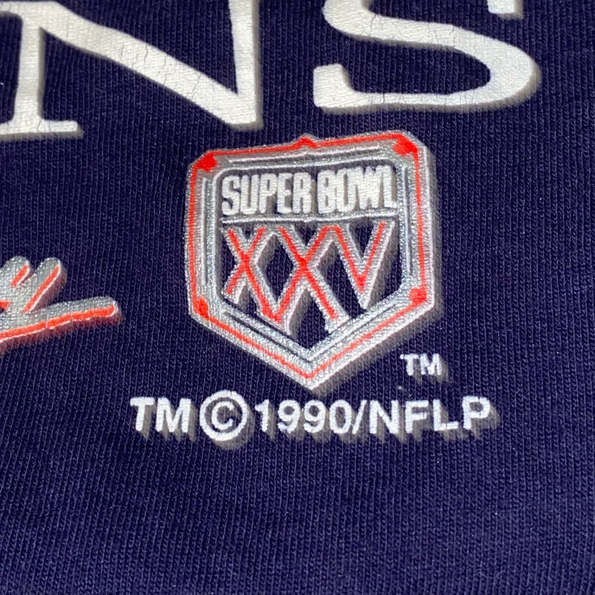 Jerzees New York Giants Super Bowl XXV T-Shirt Size L Vintage NFC Champions 4