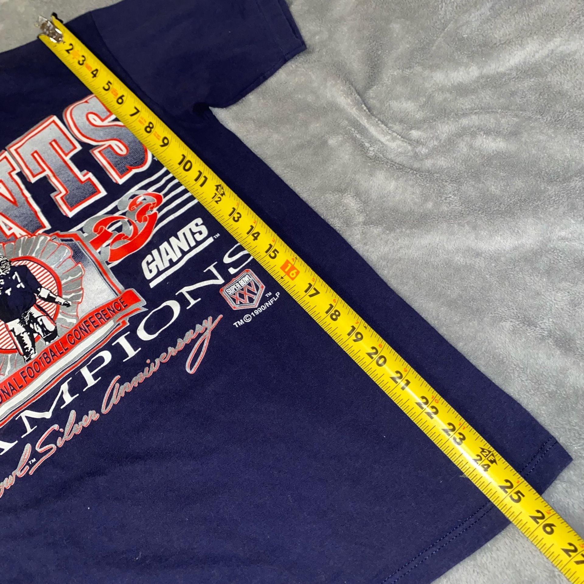 Jerzees New York Giants Super Bowl XXV T-Shirt Size L Vintage NFC Champions 8