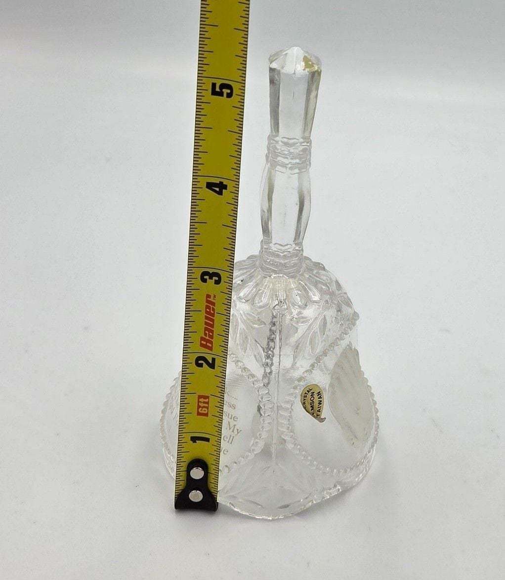 Vtg Emson 24% Lead Crystal Bell The Lord Is My Shepherd Psalm 23 7