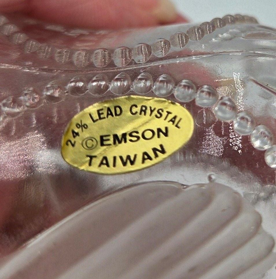 Vtg Emson 24% Lead Crystal Bell The Lord Is My Shepherd Psalm 23 6