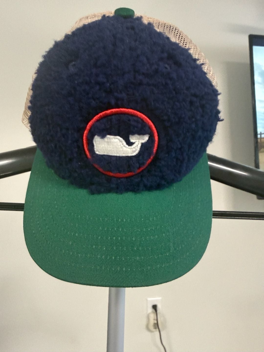 Vineyard Vines Toddler Trucker Hat Sherpa Whale Logo Snapback Blue Green 2