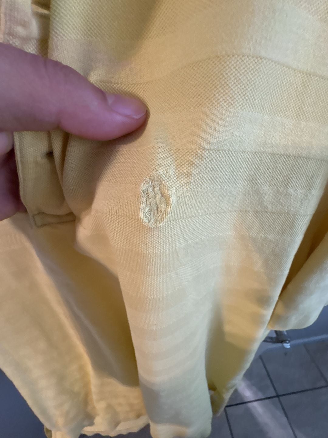 Polo Golf Ralph Lauren Polo Shirt Size L Yellow Striped Pima Cotton 4