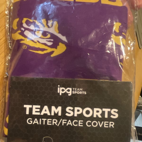 IPG Team Sports LSU Tigers Gaiter Face Cover Adult Size Purple Gold