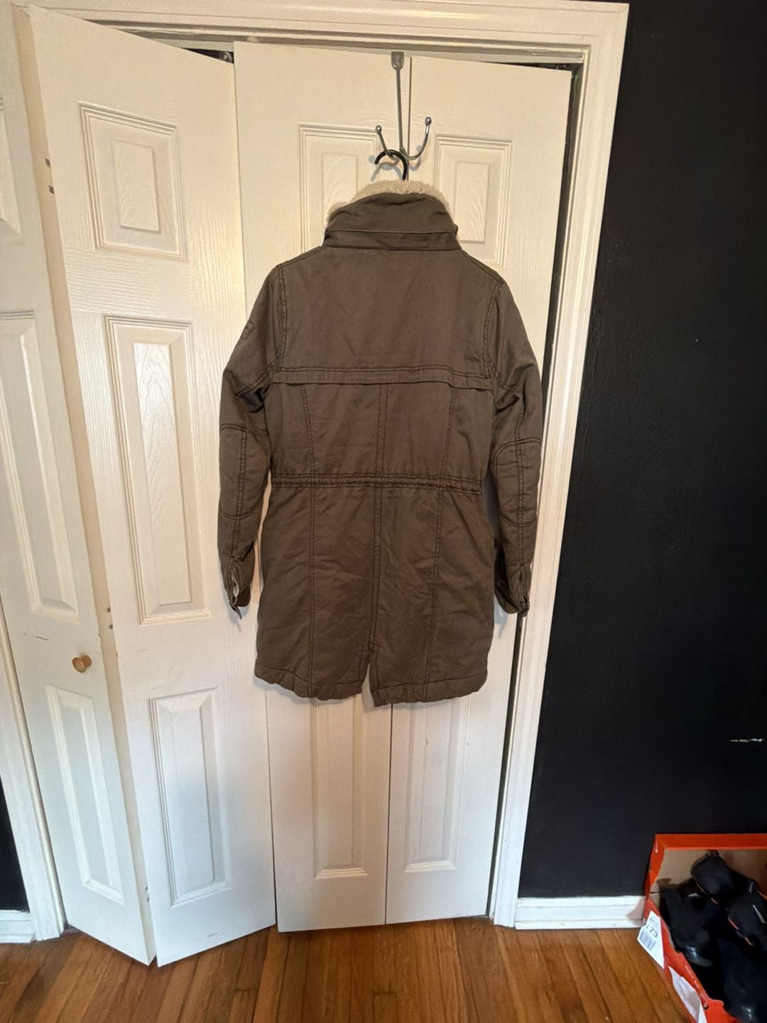 Abercrombie & Fitch Utility Jacket Size M Green Sherpa Lined Parka 4