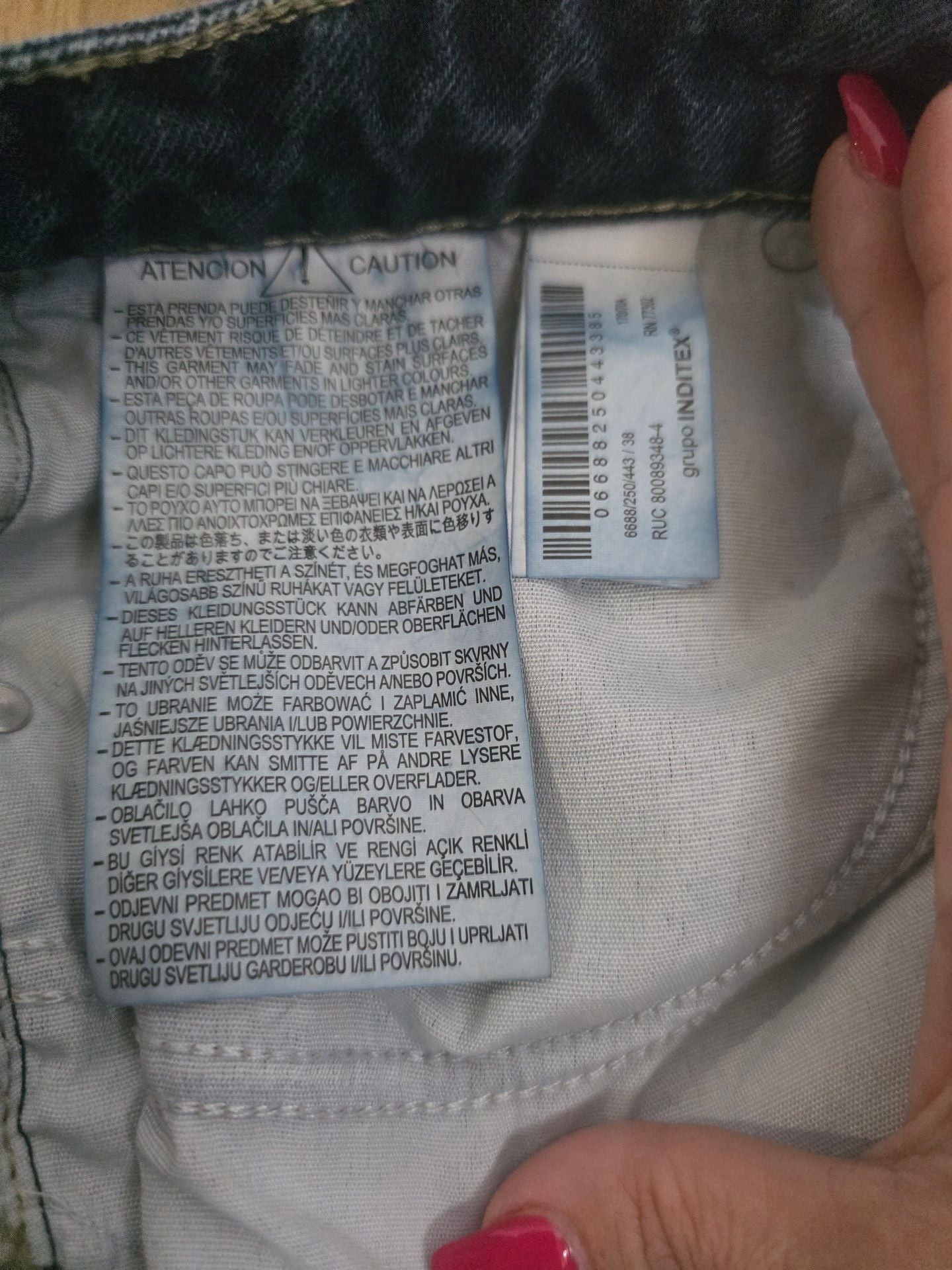 Zara Wide Leg Jeans Size 6 Blue Denim High Rise 9