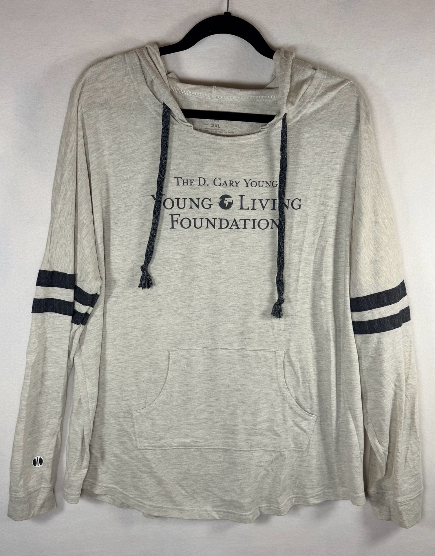 Holloway Young Living Foundation Hoodie Cream Hthr Gray Long Sleeve Women’s 2XL 2