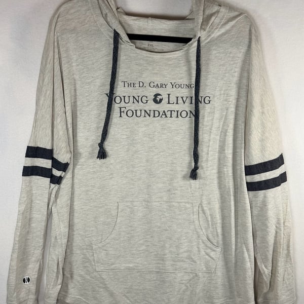 Holloway Young Living Foundation Hoodie Cream Hthr Gray Long Sleeve Women’s 2XL