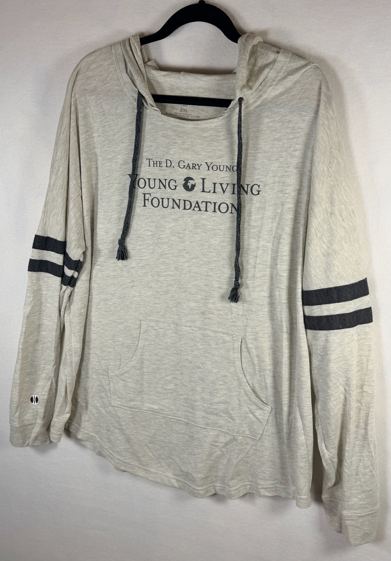 Holloway Young Living Foundation Hoodie Cream Hthr Gray Long Sleeve Women’s 2XL 3