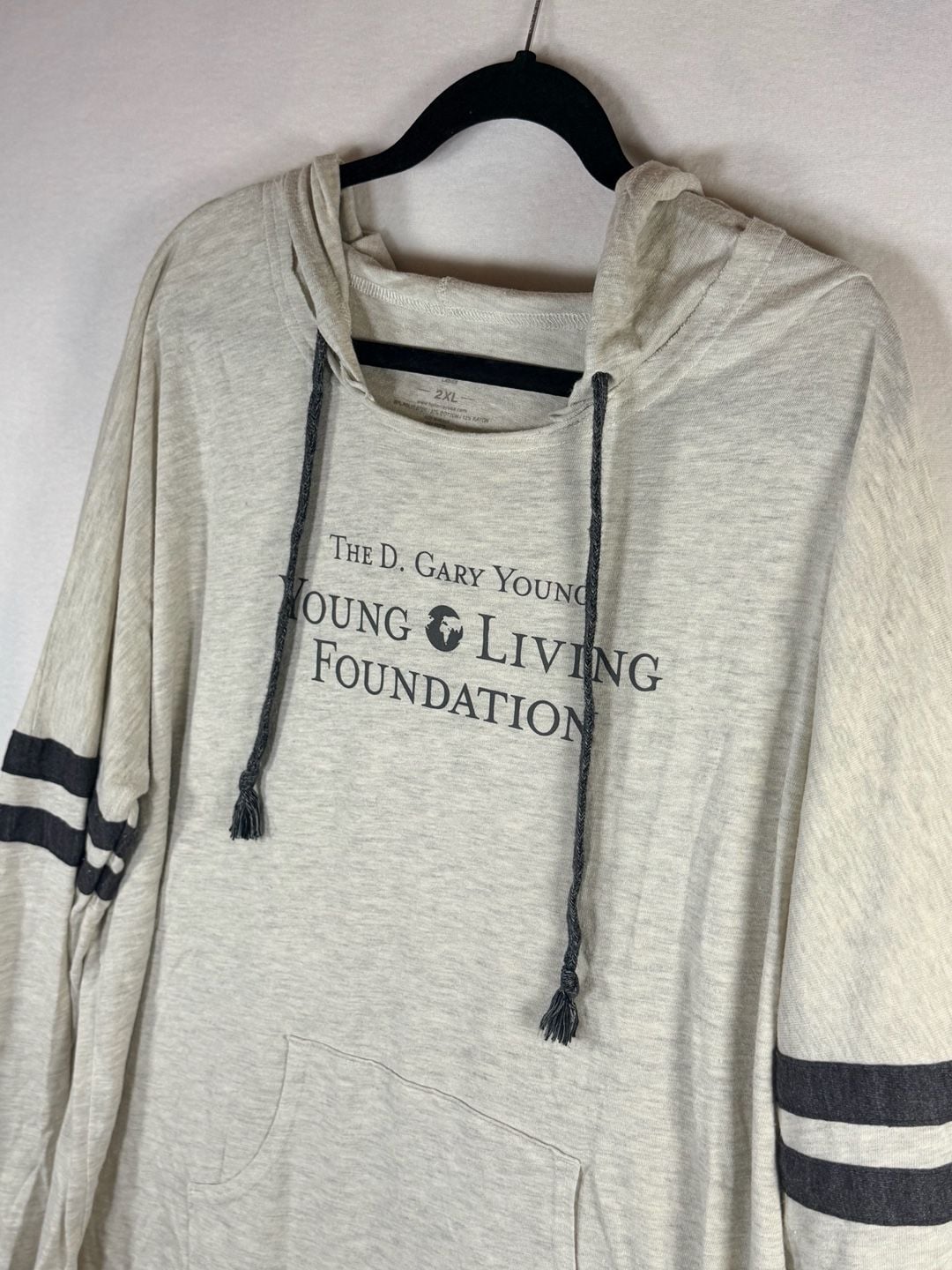 Holloway Young Living Foundation Hoodie Cream Hthr Gray Long Sleeve Women’s 2XL 4