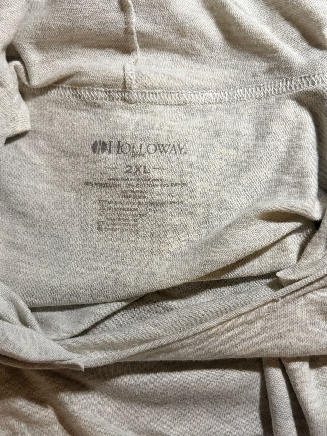 Holloway Young Living Foundation Hoodie Cream Hthr Gray Long Sleeve Women’s 2XL 6