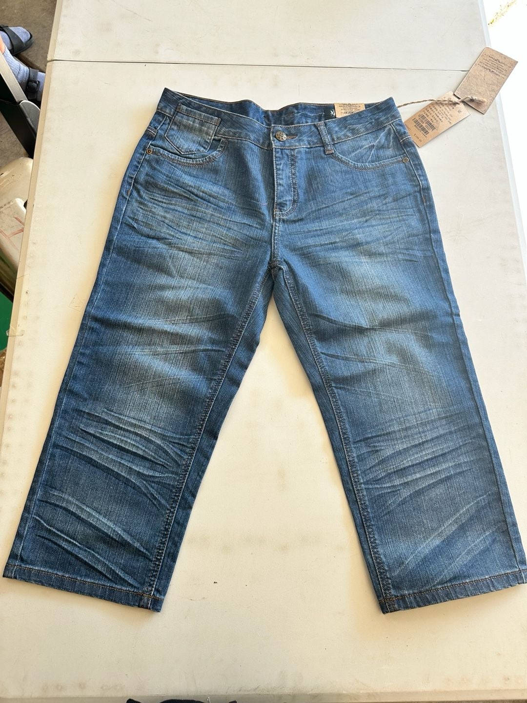 Kipone Jeans Size 30 Blue Denim Embroidered Y2K Baggy 3