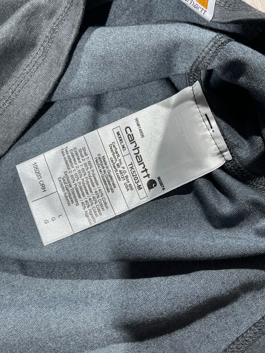 CARHARTT Force SHIRT Mens large L Gray Lightweight Outdoors Work Wear Logo 8