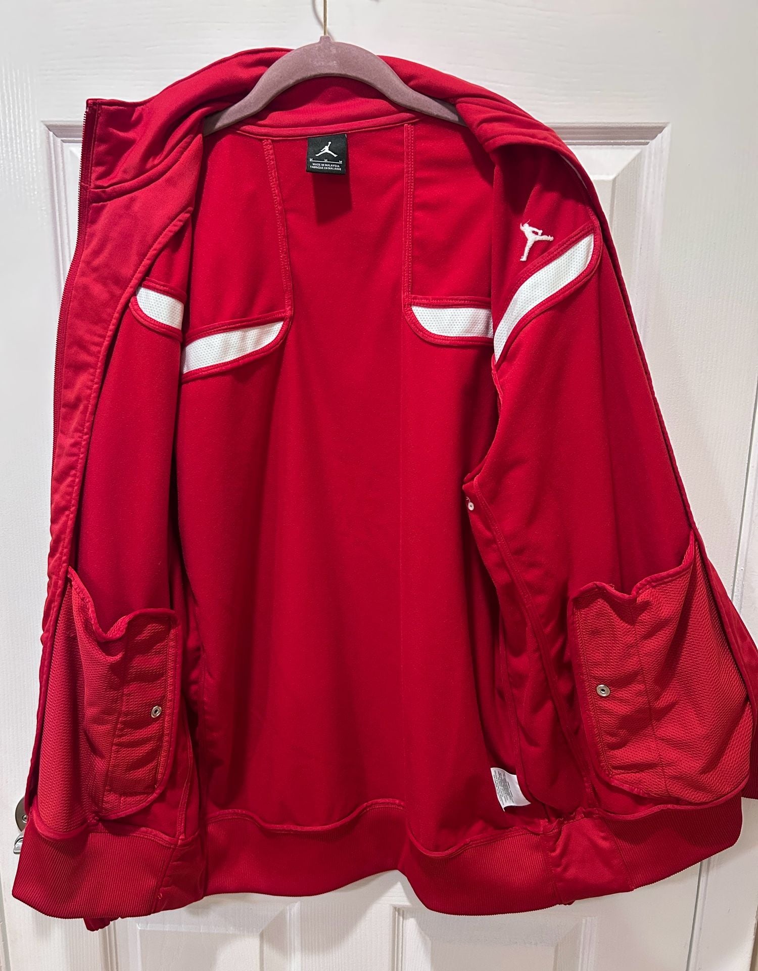 Jordan Full Zip Track Jacket Size M Red White 9