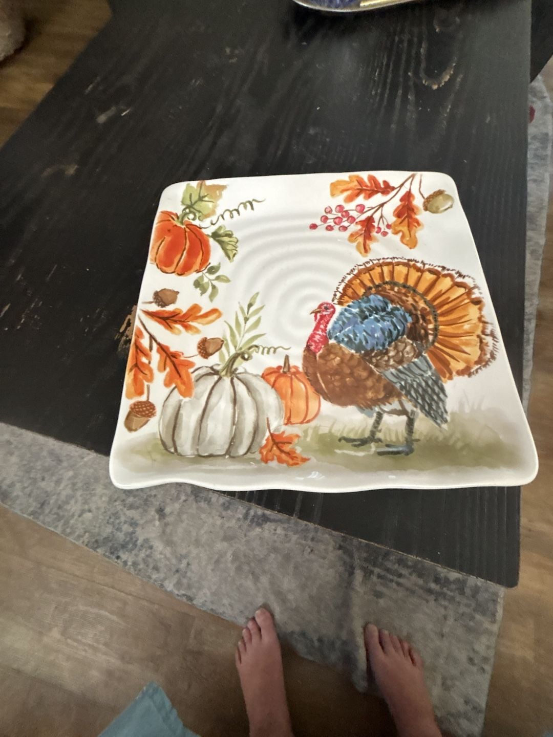Maxcera Turkey Fall Thanksgiving Square Serving
Plate 2