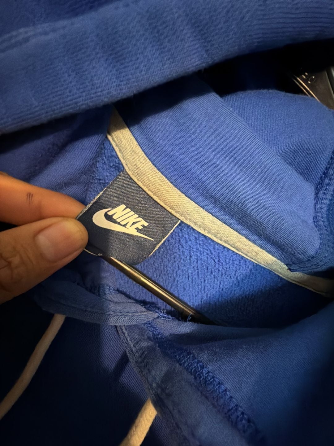 Nike Hoodie Size L Blue Graphic Swoosh Sweatshirt 4