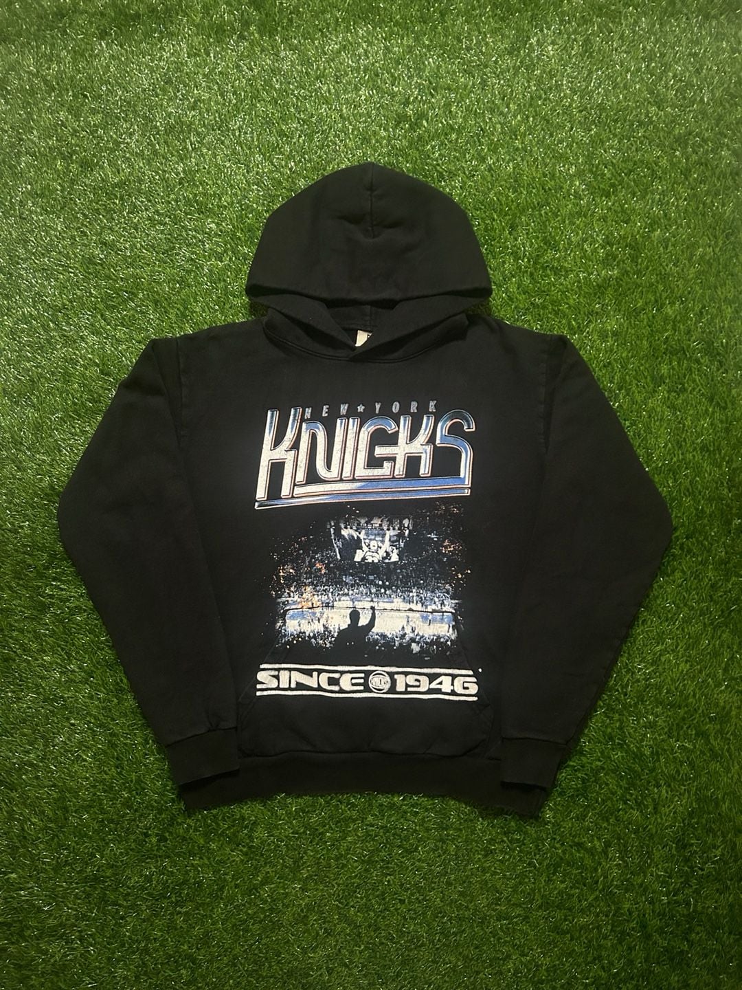 Qore New York Knicks Black Hoodie Size S 2