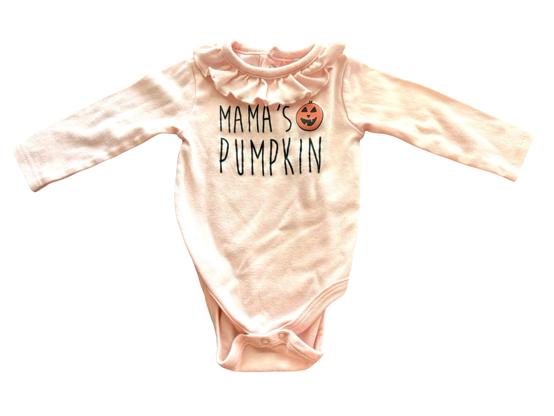 Chick Pea Mama's Pumpkin Outfit Size 6-9 M Pink Orange Halloween Skirt Set 2
