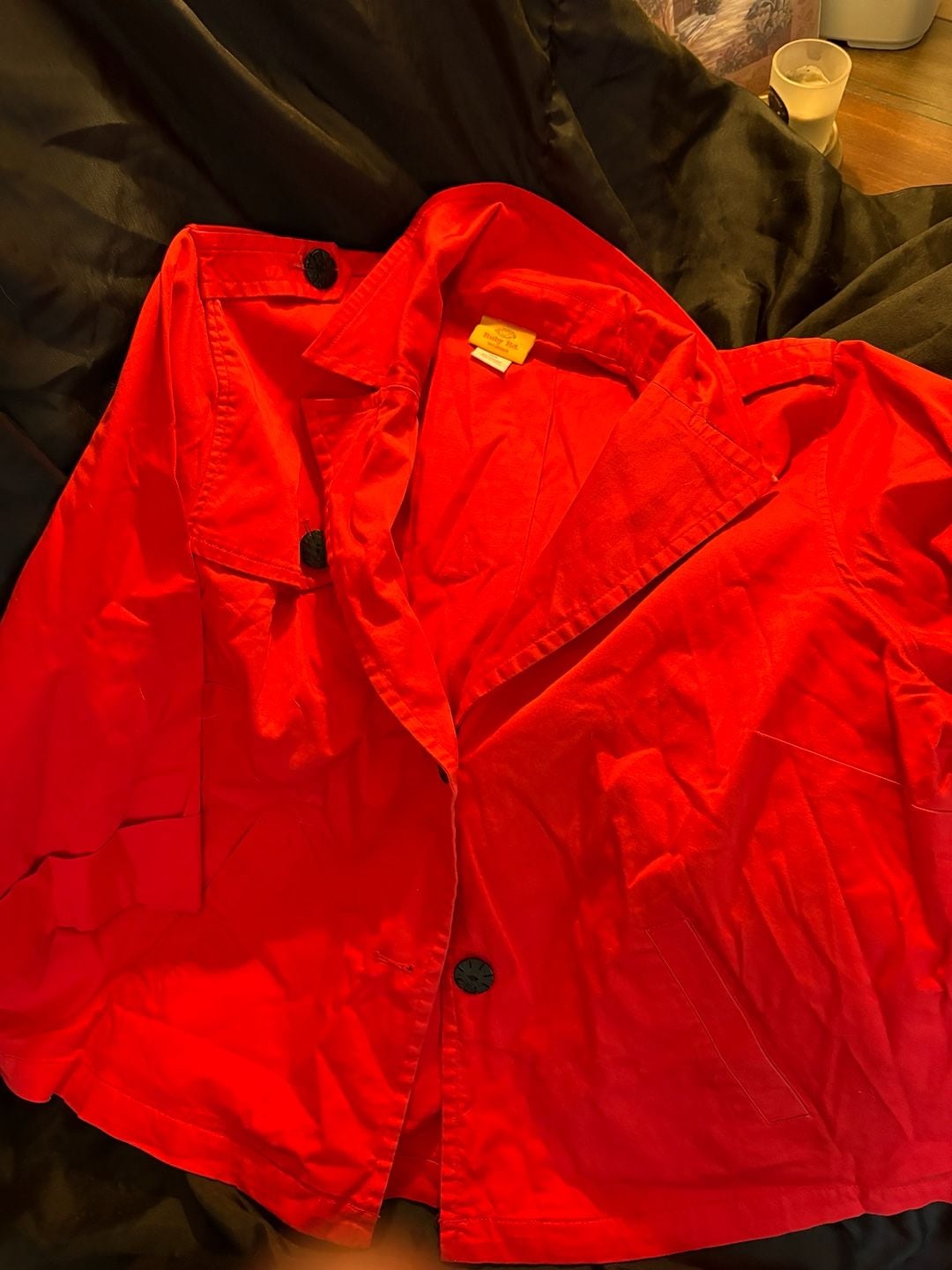 RUBY RD Lightweight Blazer Jacket Big Button Cherry Red Womens Size 16 💗196 1