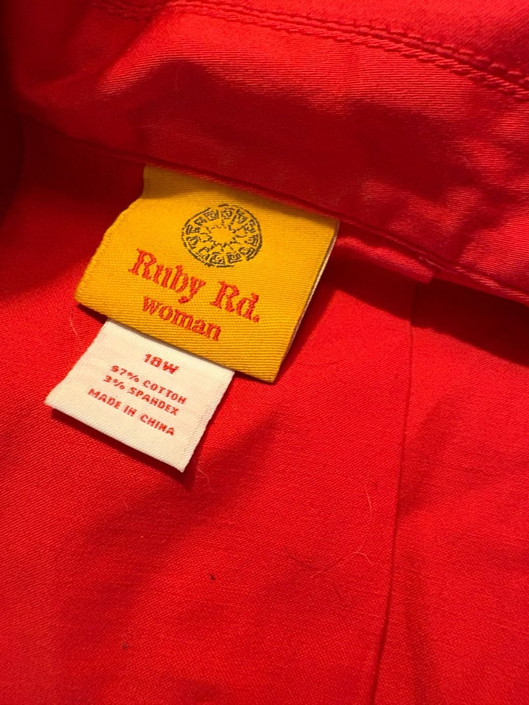RUBY RD Lightweight Blazer Jacket Big Button Cherry Red Womens Size 16 💗196 2