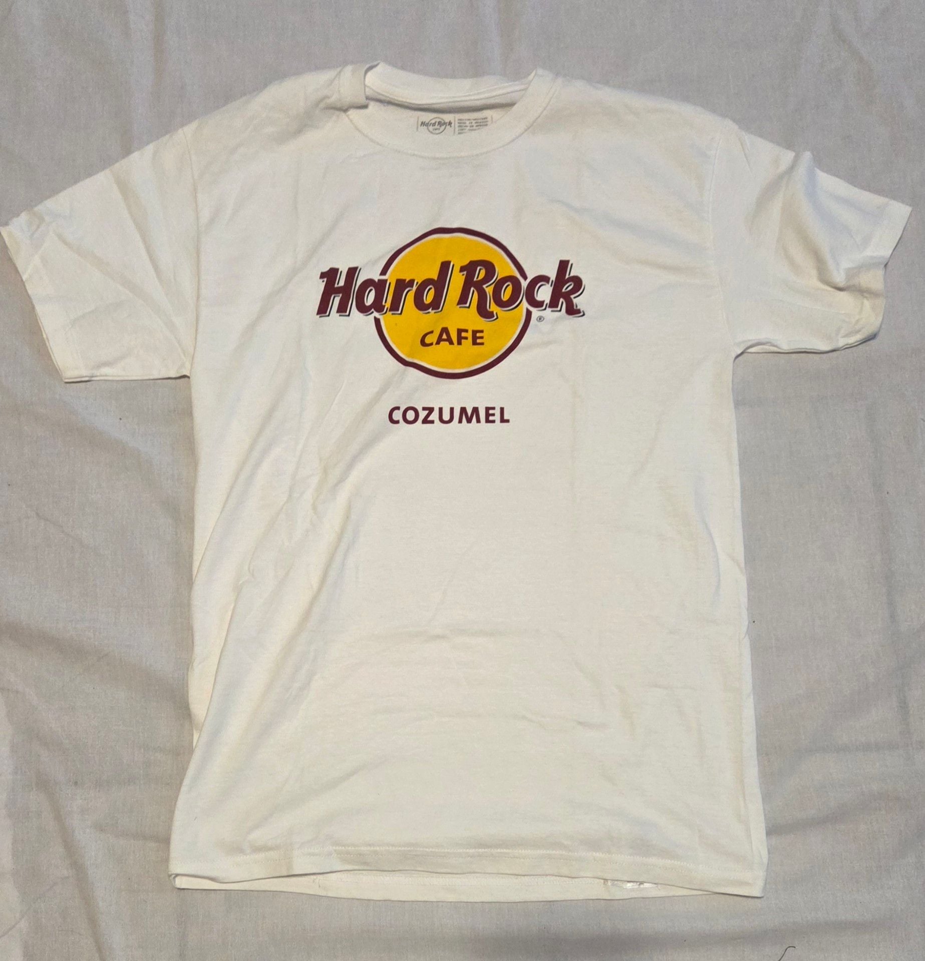 Hard Rock Cafe Cozumel T-Shirt Size Medium White Cotton 2