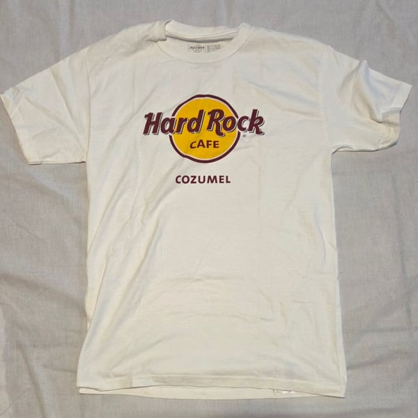 Hard Rock Cafe Cozumel T-Shirt Size Medium White Cotton