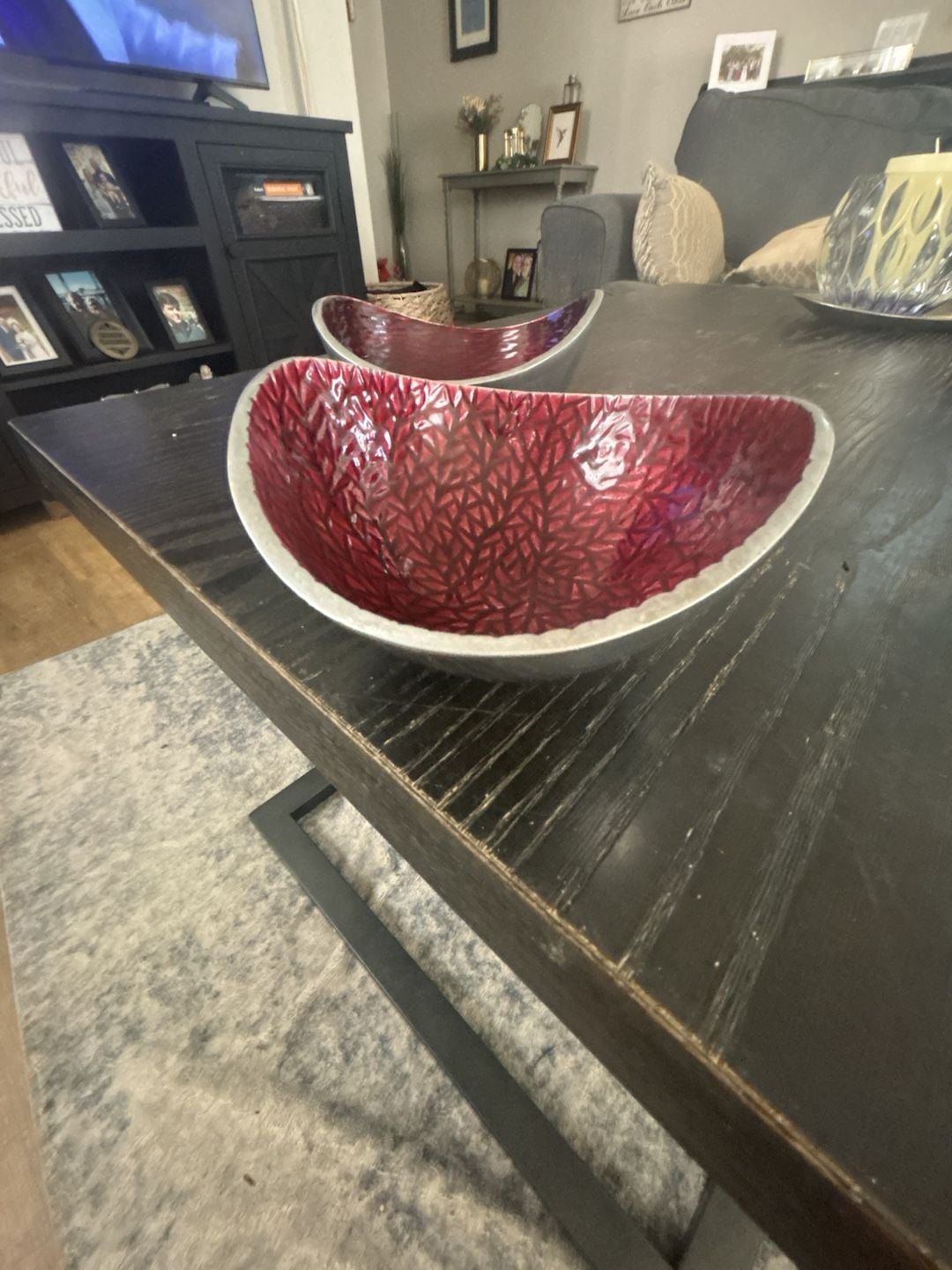 Lenox Red Enamel Organic Bowls Set Of Two 1