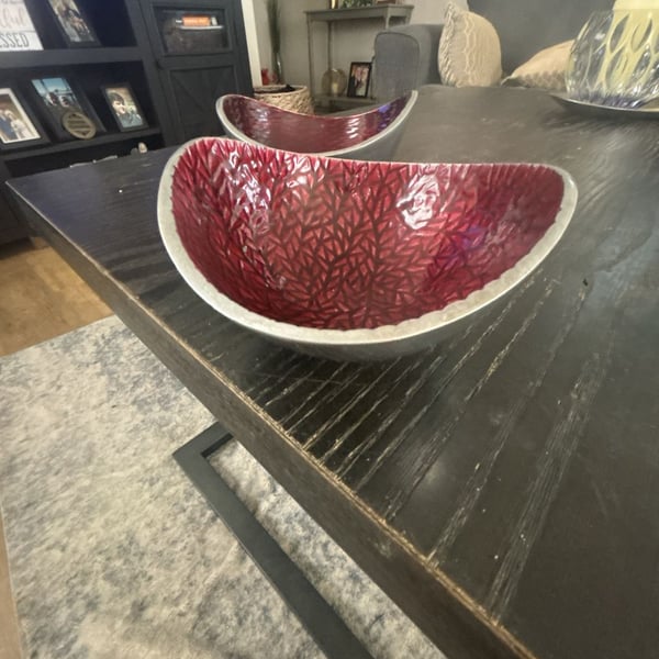 Lenox Red Enamel Organic Bowls Set Of Two