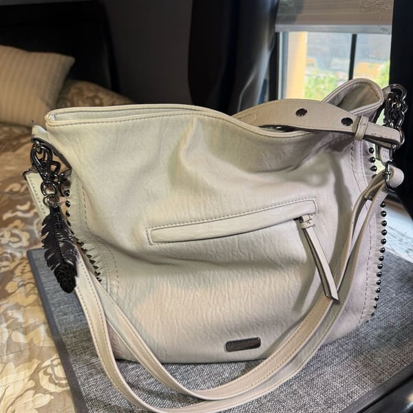 Jessica Simpson Studded Shoulder Bag Grey