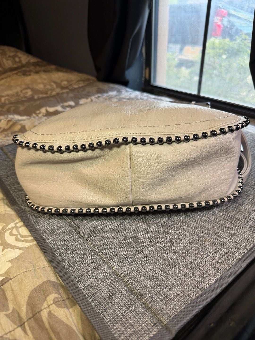 Jessica Simpson Studded Shoulder Bag Grey 10