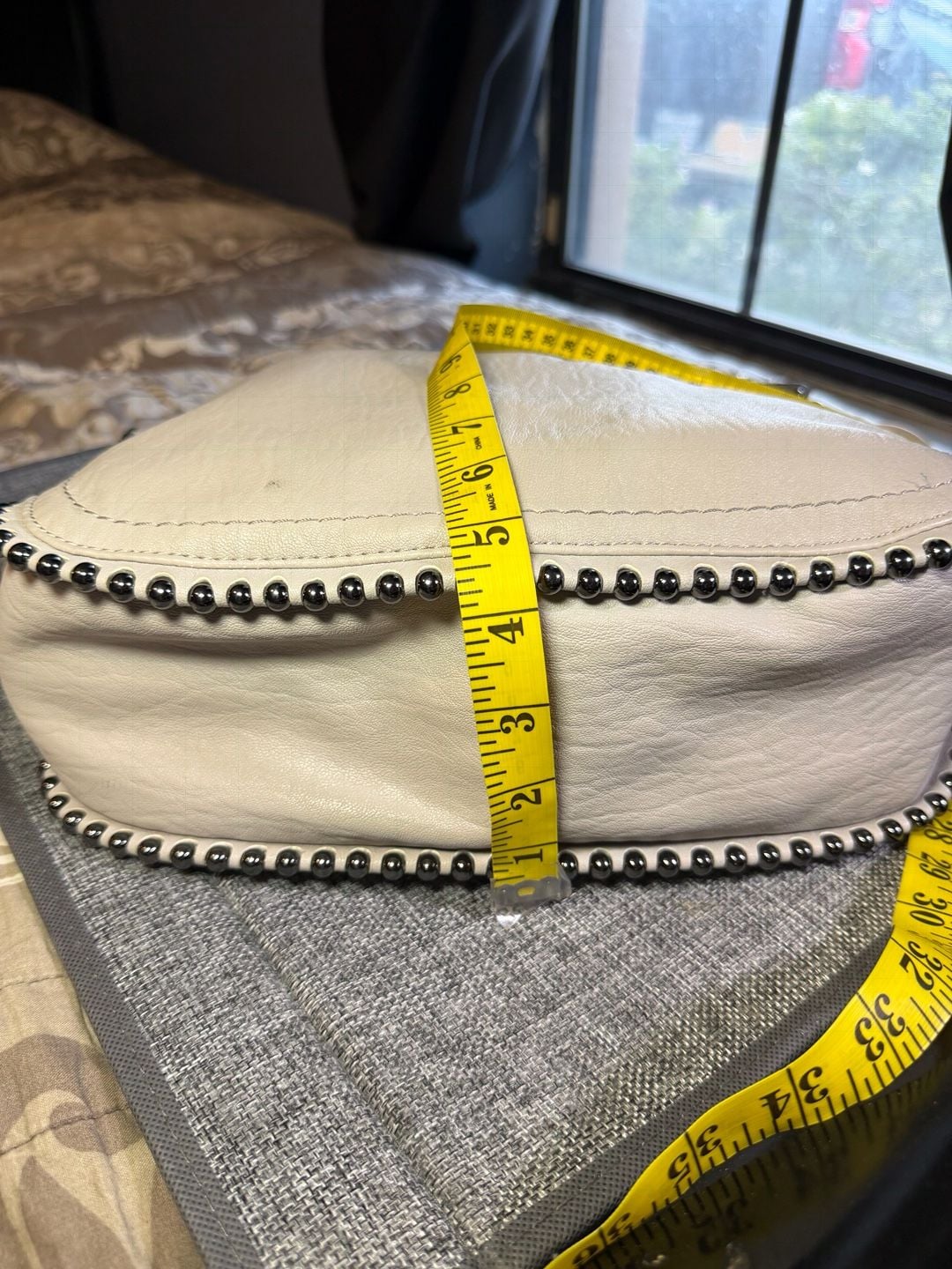 Jessica Simpson Studded Shoulder Bag Grey 13