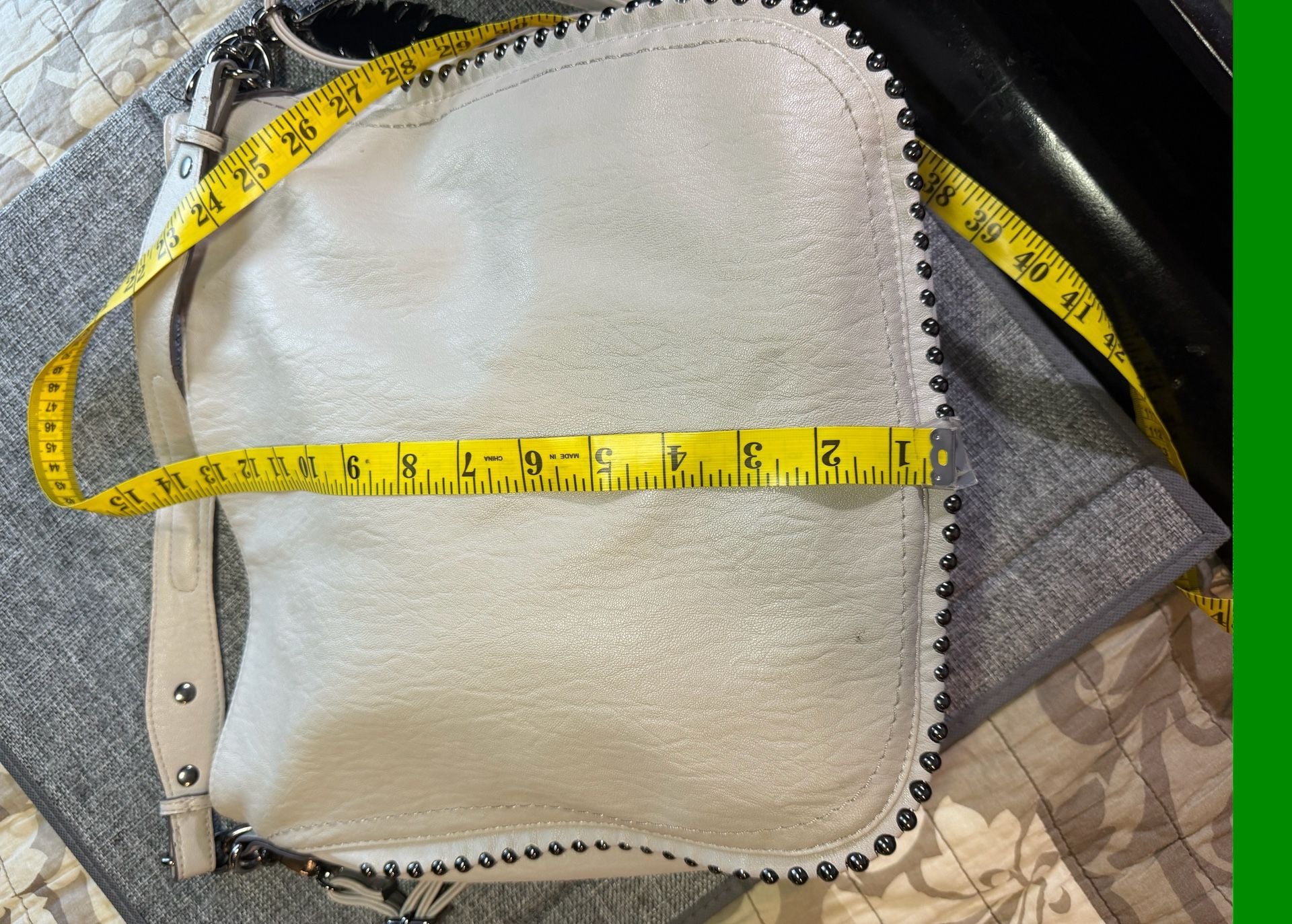 Jessica Simpson Studded Shoulder Bag Grey 14