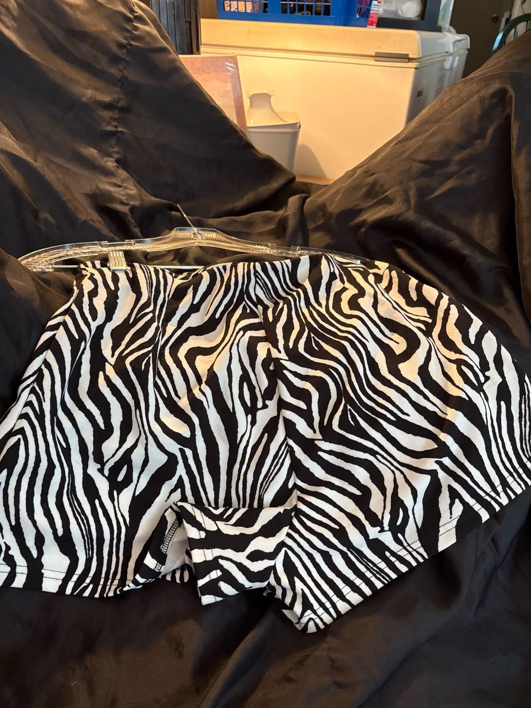Frenchy Zebra Striped Print High Waist Shorts Summer 1