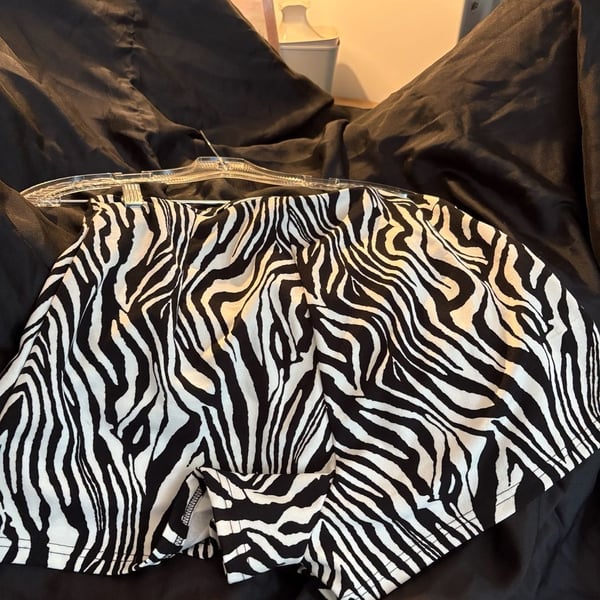 Frenchy Zebra Striped Print High Waist Shorts Summer