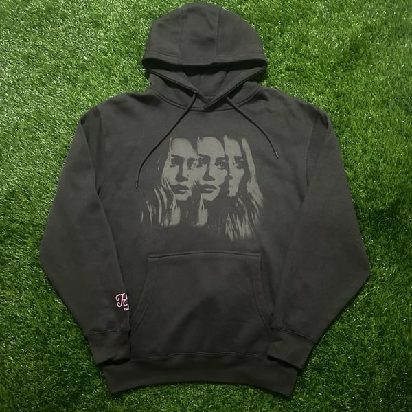 Hilary Duff Black Hoodie Medium Graphic Print