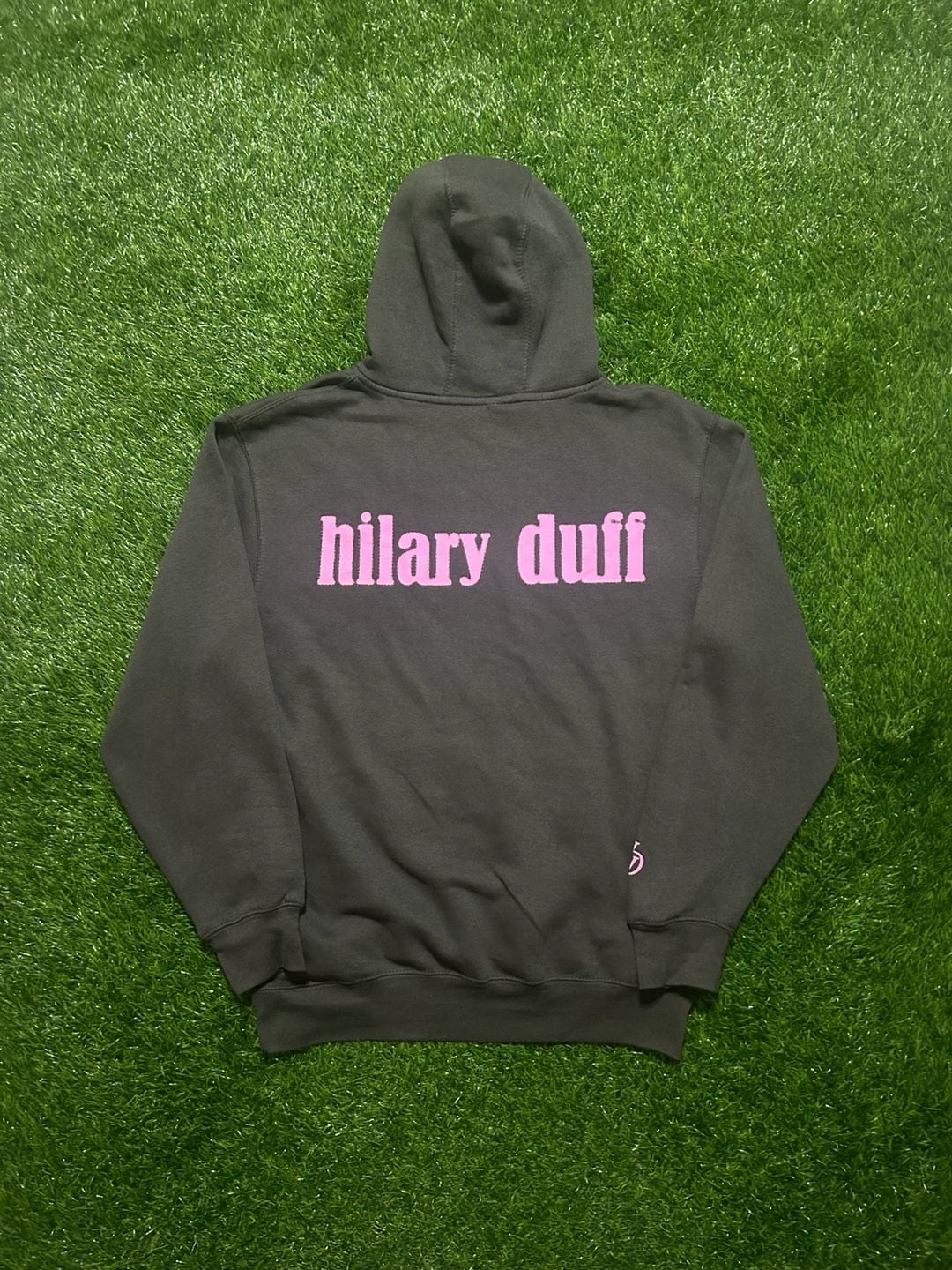 Hilary Duff Black Hoodie Medium Graphic Print 3