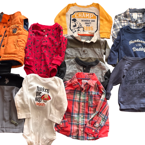 Baby Boy Mixed Brands Clothing Lot Size 12 Months Assorted Tops