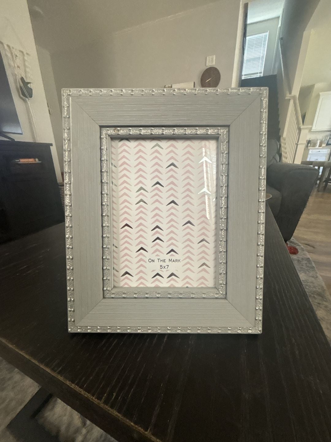 Parisian Home Picture Frame Size 5x7 Gray Silver Beaded 1
