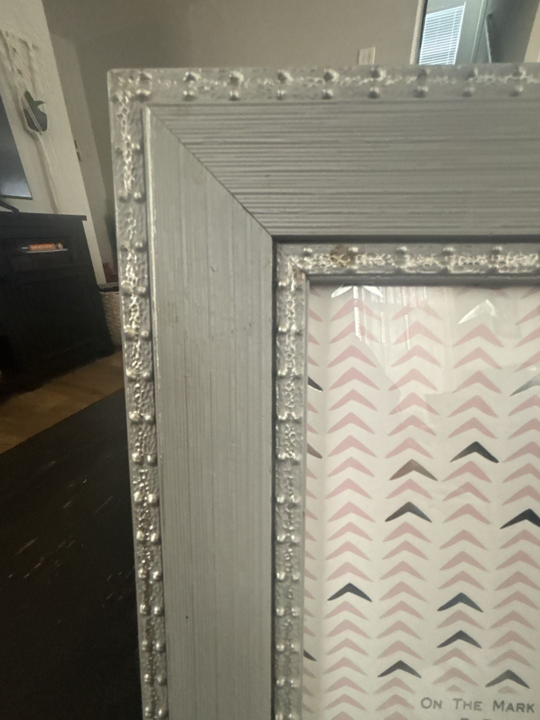 Parisian Home Picture Frame Size 5x7 Gray Silver Beaded 2
