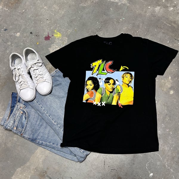 TLC Graphic Band T-Shirt Black Women’s Size L