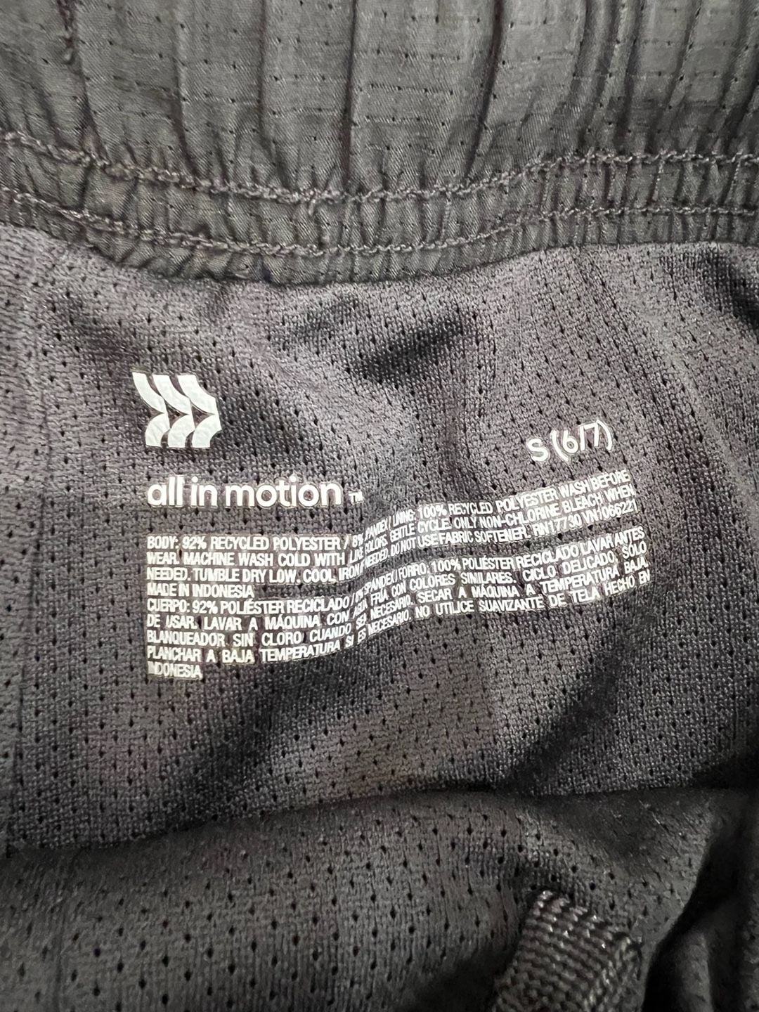All in Motion Athletic Shorts Youth Size S (6/7) Black Activewear Gym Sport 4