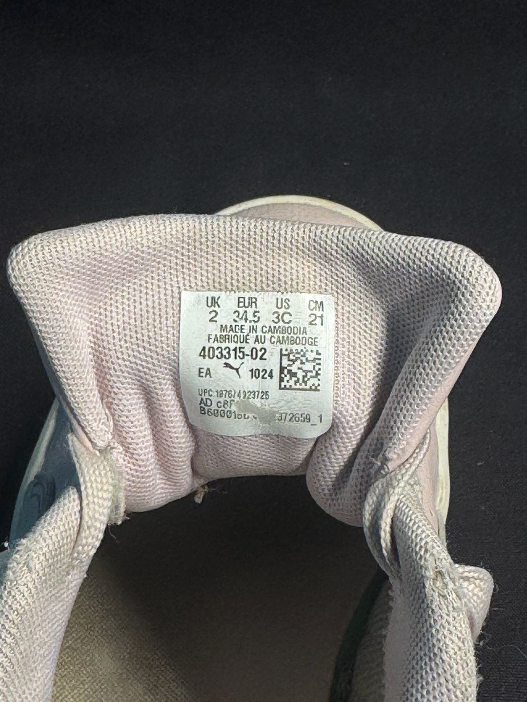 Puma Jada Classic Butterflies Size 3C Pink Sneakers Casual Shoes 6